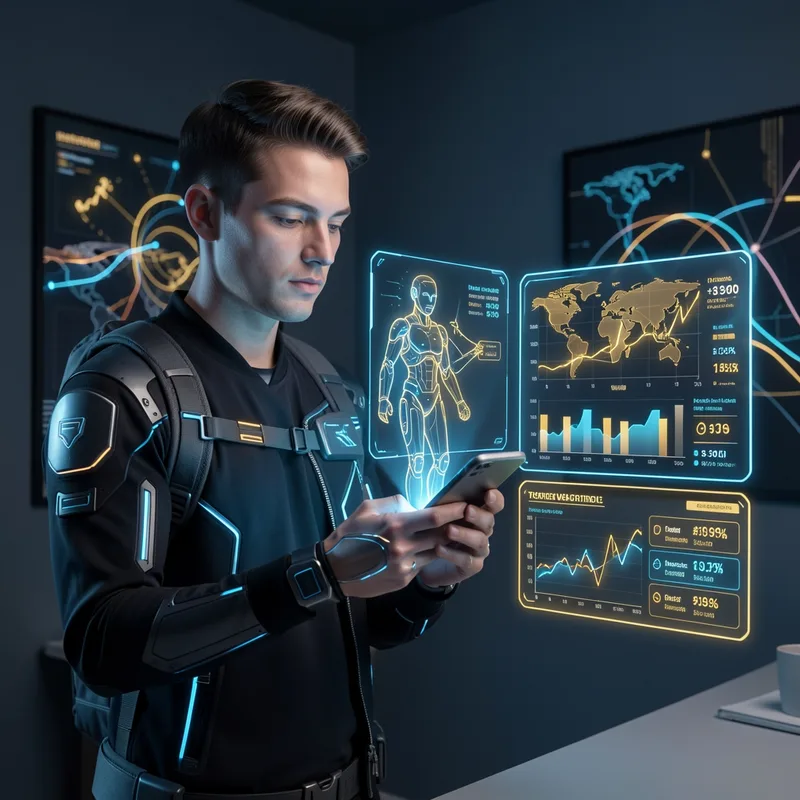 Voyageur consultant une application de planification de voyage alimentée par l'intelligence artificielle sur tablette